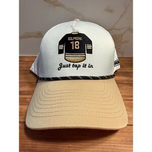 Birdie Boss Happy Gilmore Just Tap It In Golf Hat White Tan Snapback Rope Cap